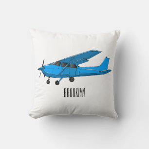 Fixed-wing aircraft cartoon illustration cushion