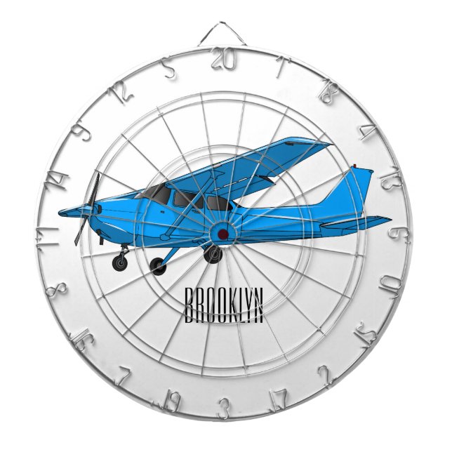 Fixed-wing aircraft cartoon illustration dartboard (Front)