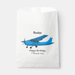Fixed-wing aircraft cartoon illustration favour bags