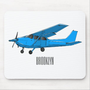 Fixed-wing aircraft cartoon illustration mouse mat