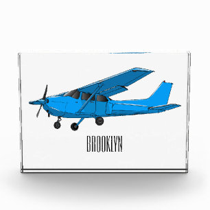 Fixed-wing aircraft cartoon illustration photo block