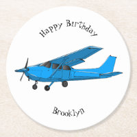 Fixed-wing aircraft cartoon illustration