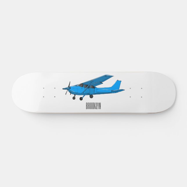 Fixed-wing aircraft cartoon illustration skateboard (Horz)
