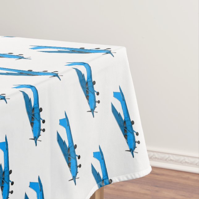 Fixed-wing aircraft cartoon illustration tablecloth (In Situ)
