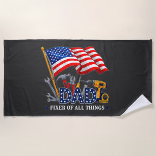 Fixer Of All Things Mechanic Dad Beach Towel
