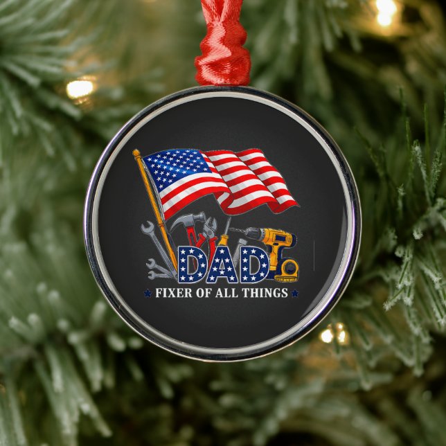 Fixer Of All Things Mechanic Dad Metal Tree Decoration (Tree)