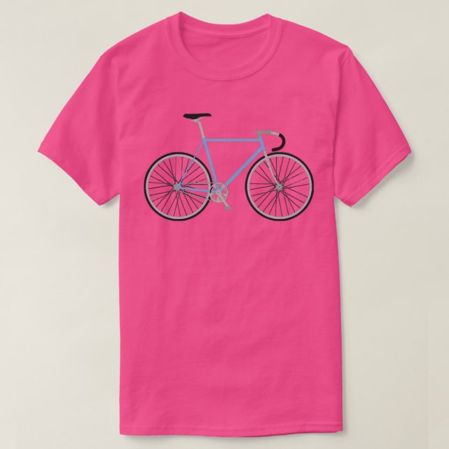 Fixie Bike Fixed Gear Bicycle Rider Street Racing  T-Shirt (Design Front)