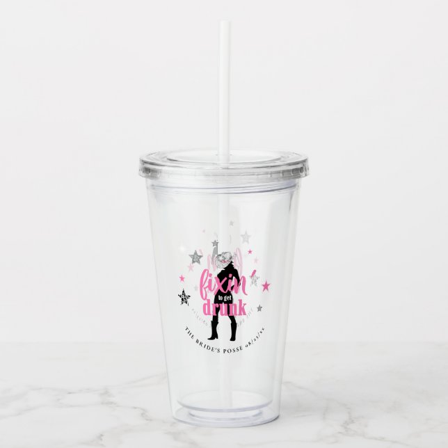 Fixin' The Posse Disco Bachelorette ID925 Acrylic Tumbler (Front)