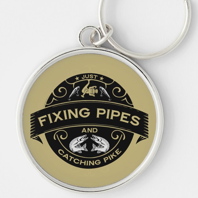 Fixing Pipes & Catching Pike Key Ring (Front)