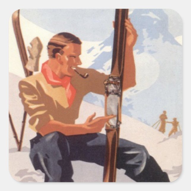 Fixing the skis square sticker (Front)