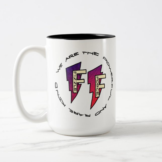 Fizzle Force Logo Two-Tone Coffee Mug (Left)