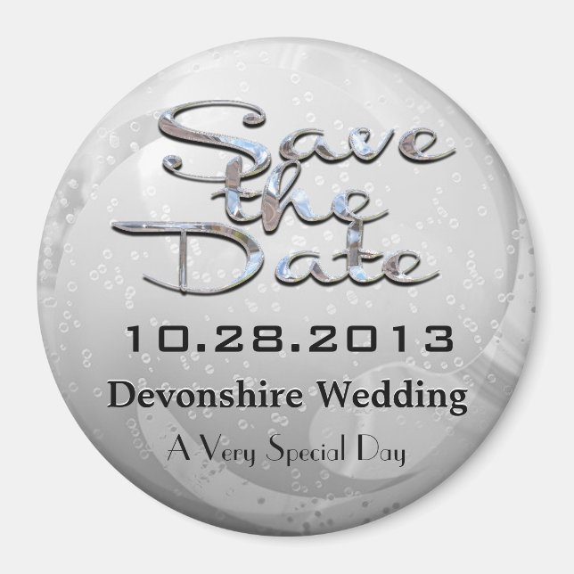 Fizzle Fun Save the Date  Magnet (Front)