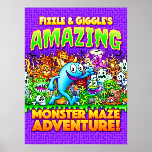 Fizzle & Giggle's Amazing Monster Maze Adventure! Poster (Front)