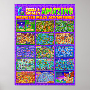 Fizzle & Giggle's Amazing Monster Maze Poster