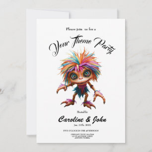 Fizzwiggle the Rainbow Mischief Sprite. Invitation