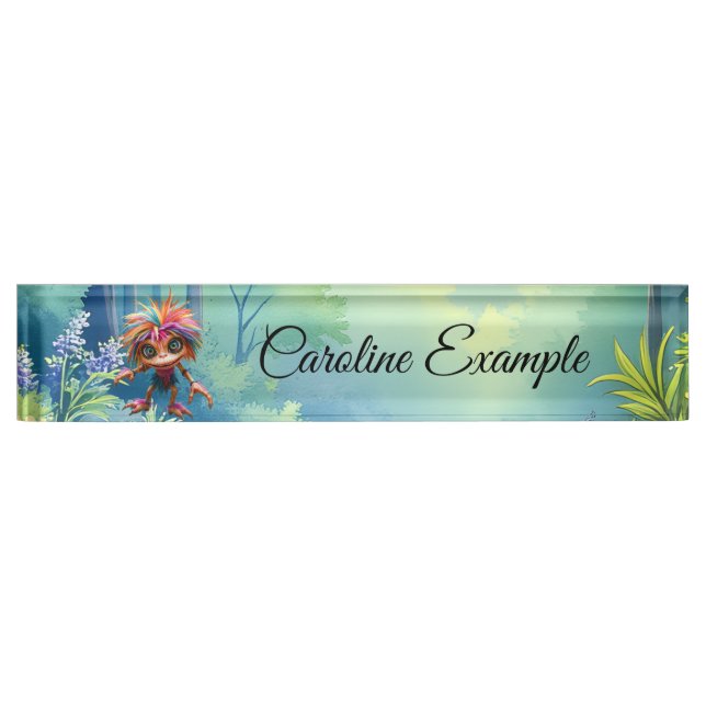 Fizzwiggle the Rainbow Mischief Sprite Nameplate (Front)