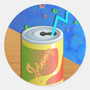 Fizzy Soda Drink Classic Round Sticker