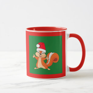 Fizzy the Playful Squirrel at Christmas Mug