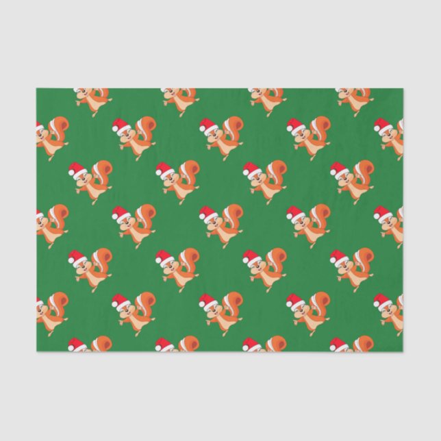 Fizzy the Playful Squirrel at Christmas Tissue Paper (Front)