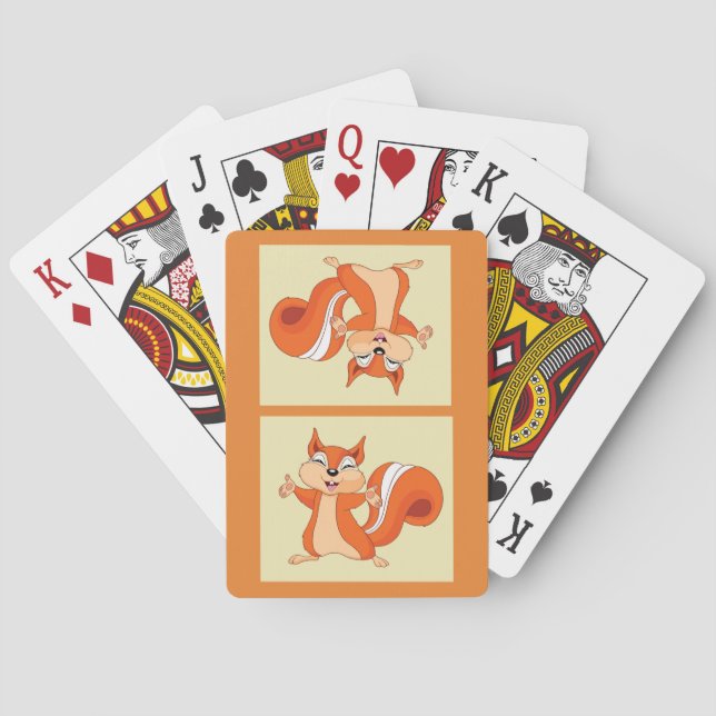 Fizzy the Playful Squirrel Playing Cards (Back)