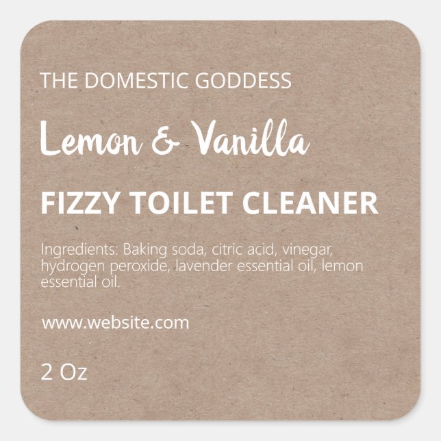 Fizzy Toilet Cleaning Bomb Labels (Front)