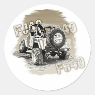 FJ40 CLASSIC ROUND STICKER