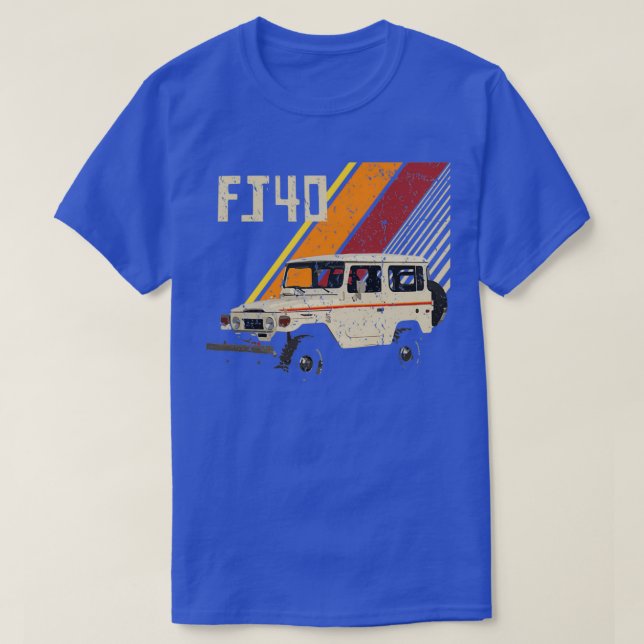 FJ40 Land Cruiser 4WD Truck  T-Shirt (Design Front)