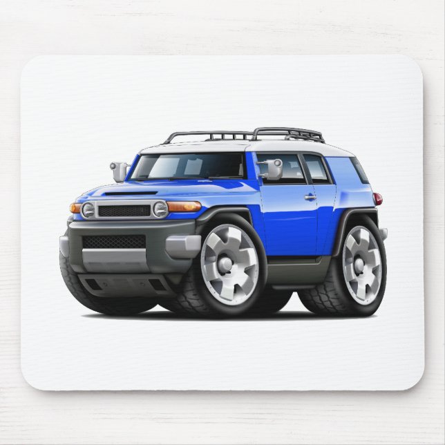 Fj Cruiser Blue Car Mouse Mat (Front)