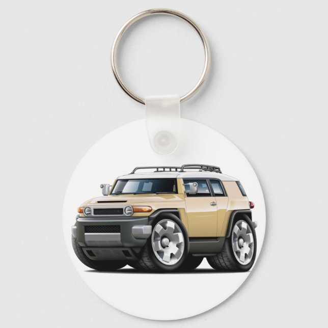 Fj Cruiser Tan Car Key Ring (Front)