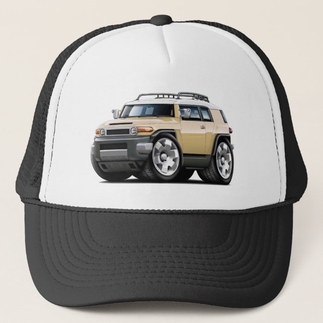 Fj Cruiser Tan Car Trucker Hat (Front)