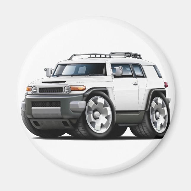 Fj Cruiser White Car Magnet (Front)