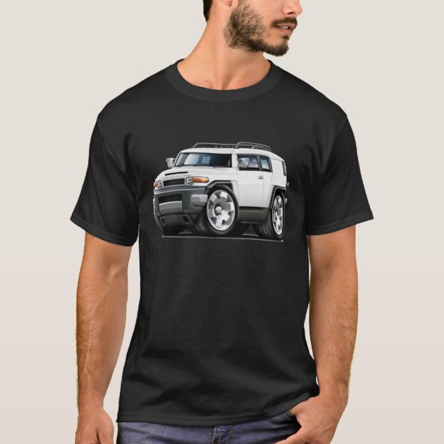 Fj Cruiser White Car T-Shirt (Front)