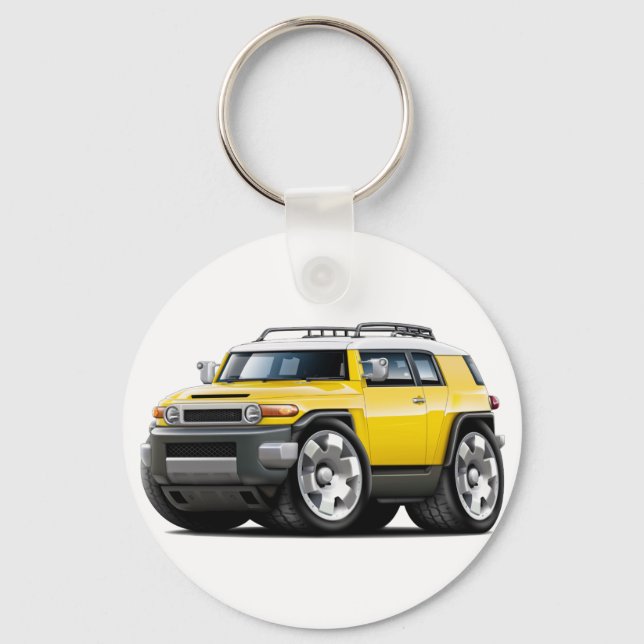 Fj Cruiser Yellow Car Key Ring (Front)