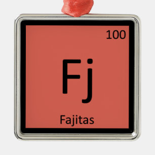 Fj - Fajitas Chemistry Periodic Table Symbol Metal Tree Decoration