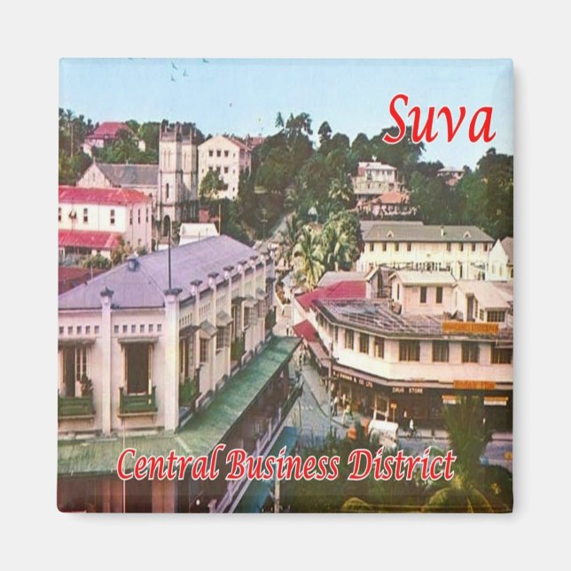FJ - Fiji - Suva -  Central Business District Magnet (Front)