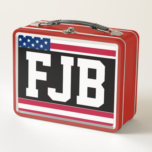 FJB BIDEN BRANDON RETRO METAL LUNCHBOXES (Front)