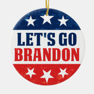 FJB Lets Go Brandon funny anti joe Biden Ceramic O Tree Decoration