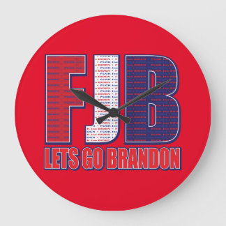 FJB Lets Go Brandon Large Clock