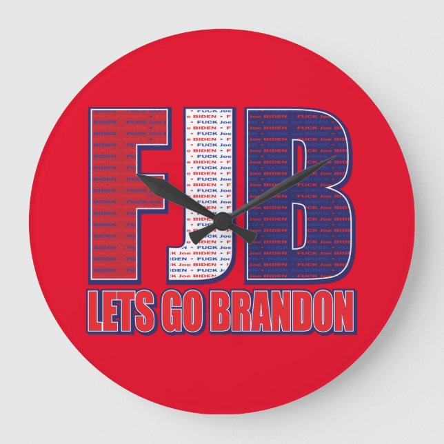 FJB Lets Go Brandon Large Clock (Front)