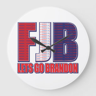 FJB Lets Go Brandon Large Clock