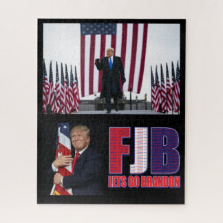 FJB Lets Go Brandon - President Trump Jigsaw Puzzle