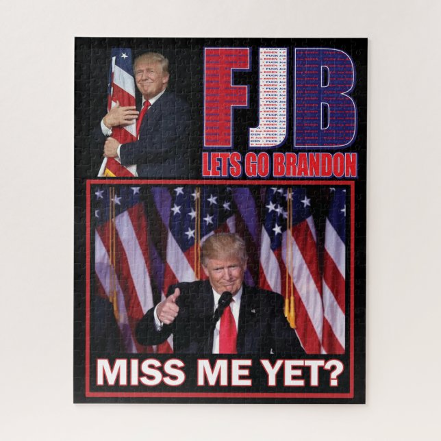 FJB - Lets Go Brandon - President Trump Jigsaw Puzzle (Vertical)