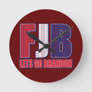 FJB Lets Go Brandon Round Clock