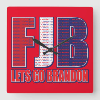 FJB Lets Go Brandon Square Wall Clock