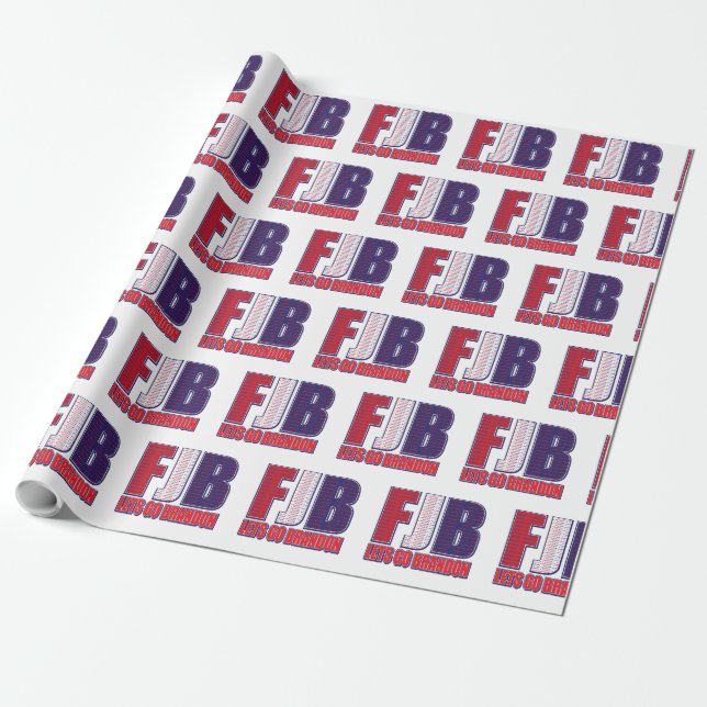 FJB - Lets Go Brandon Wrapping Paper (Unrolled)