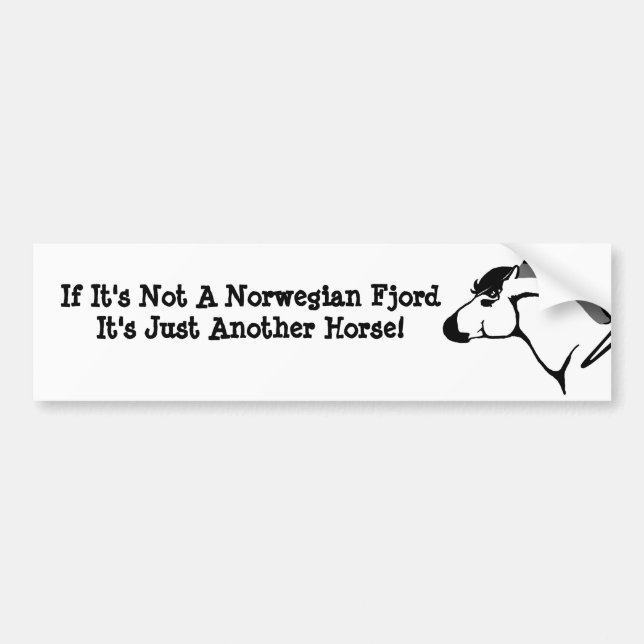 Fjord Horse Bumper Sticker (Front)