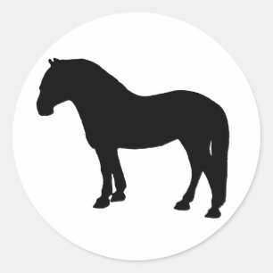 fjord horse classic round sticker
