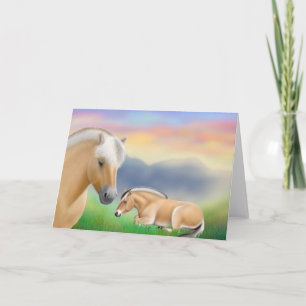 Fjord Horses at Rest Greeting Card