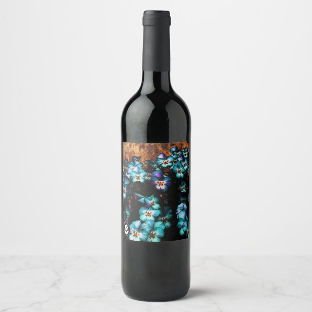 FʟᴏᴡPᴏᴡ | Pansy ~ Blueberry Wine Label (Front)