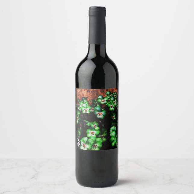 FʟᴏᴡPᴏᴡ | Pansy ~ Watermelon Wine Label (Front)